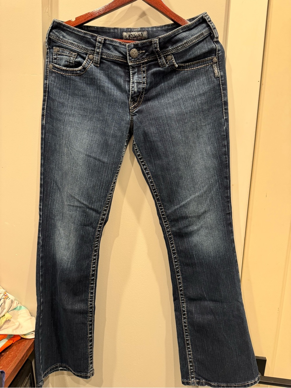 Silver Jeans Co Suki Surplus Women’s 31x32 Bootcut Jeans Flap Pocket